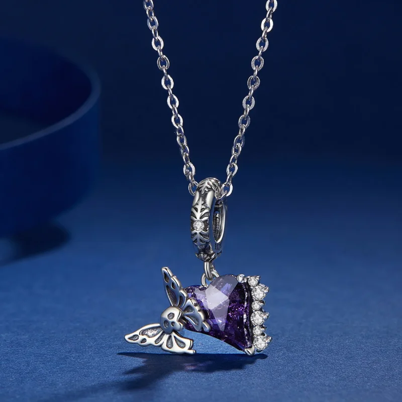 (bilde for) Pandora Style Skull Butterfly Silikon Dangle - BSC912 - Vis 3