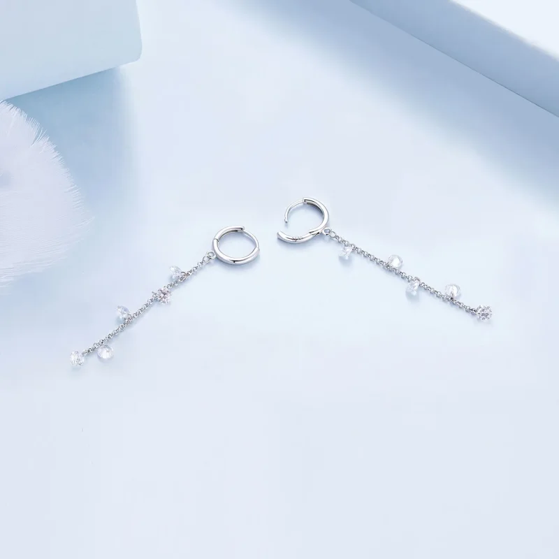 (bilde for) Pandora Style Smart Tassel Hoop øredobber - BSE898 - Vis 4
