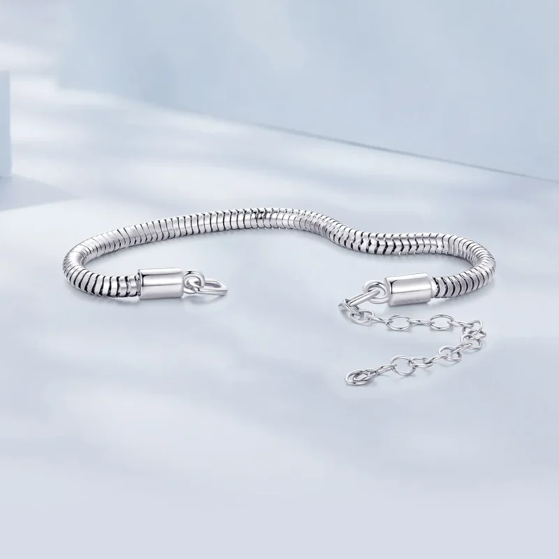 (bilde for) Pandora Style Snake Bone Chain Chain Armbånd - BSB150 - Vis 2