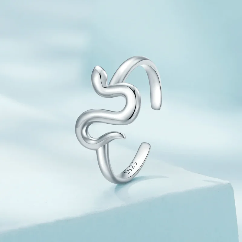 (bilde for) Pandora Style Snake Open Ring - SCR926 - Vis 2