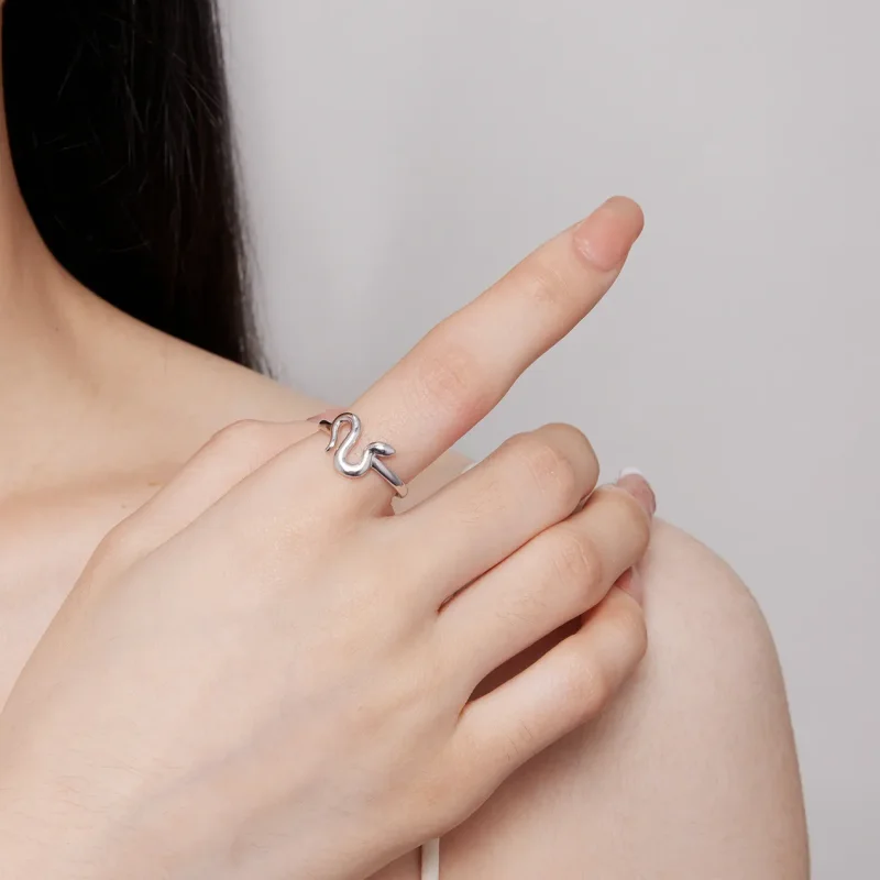 (bilde for) Pandora Style Snake Open Ring - SCR926 - Vis 6
