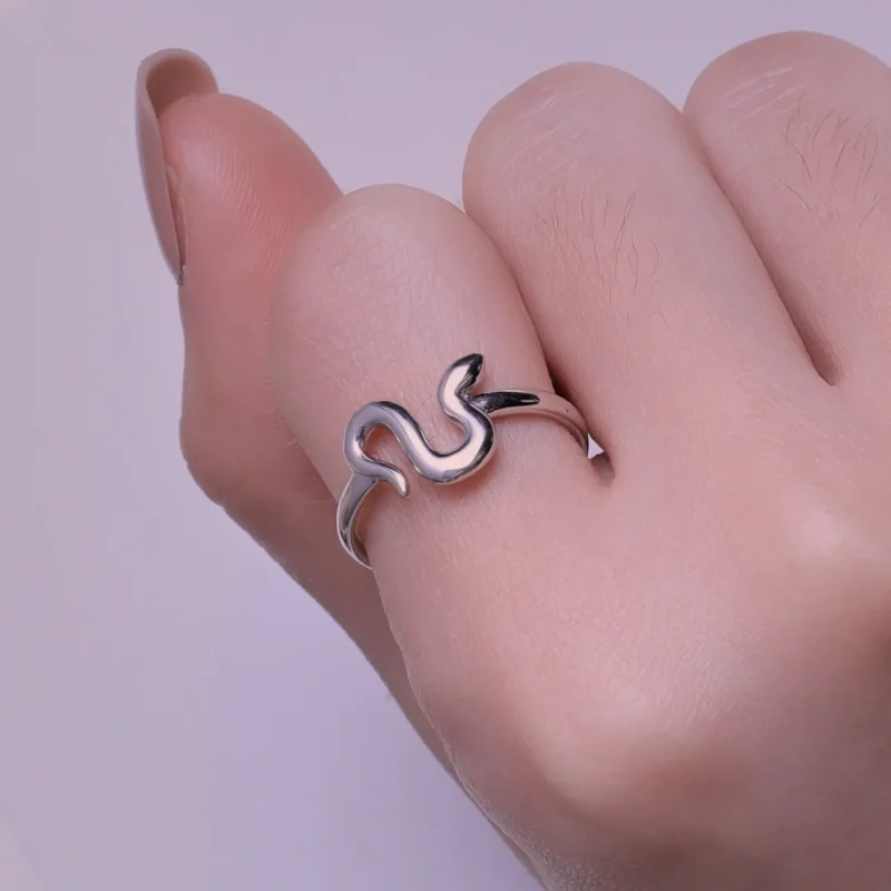 (bilde for) Pandora Style Snake Open Ring - SCR926 - Vis 7