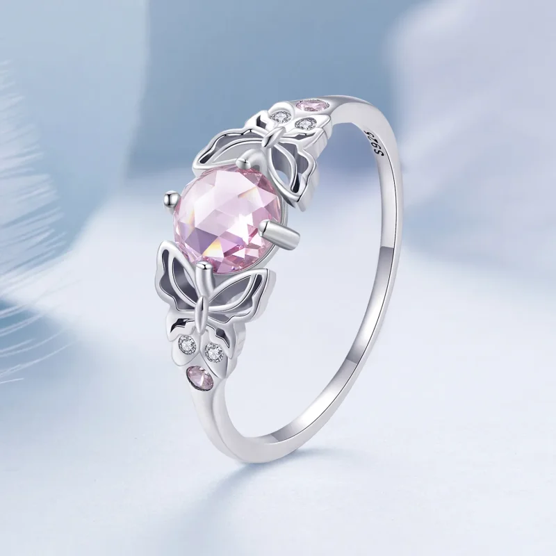 (bilde for) Pandora Style sommerfuglring - BSR478 - Vis 2