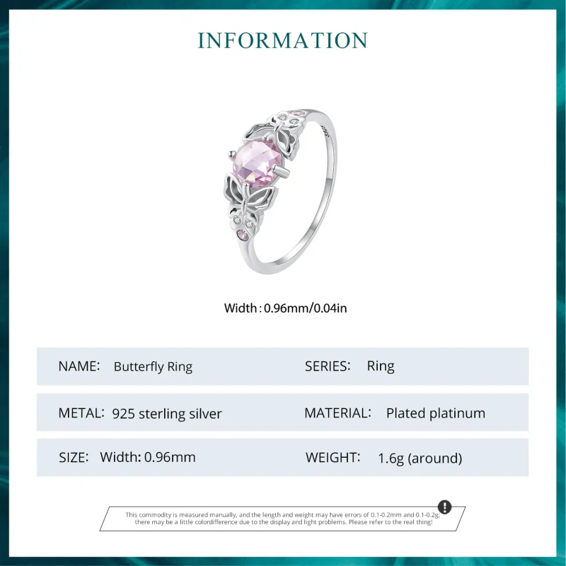 (bilde for) Pandora Style sommerfuglring - BSR478 - Vis 6
