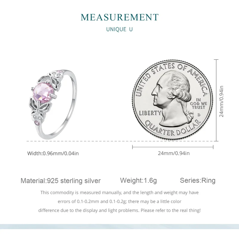 (bilde for) Pandora Style sommerfuglring - BSR478 - Vis 7