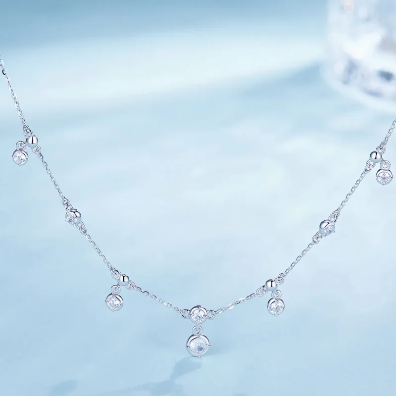 (bilde for) Pandora Style Sparkling Tassel Choker - BSN360 - Vis 2