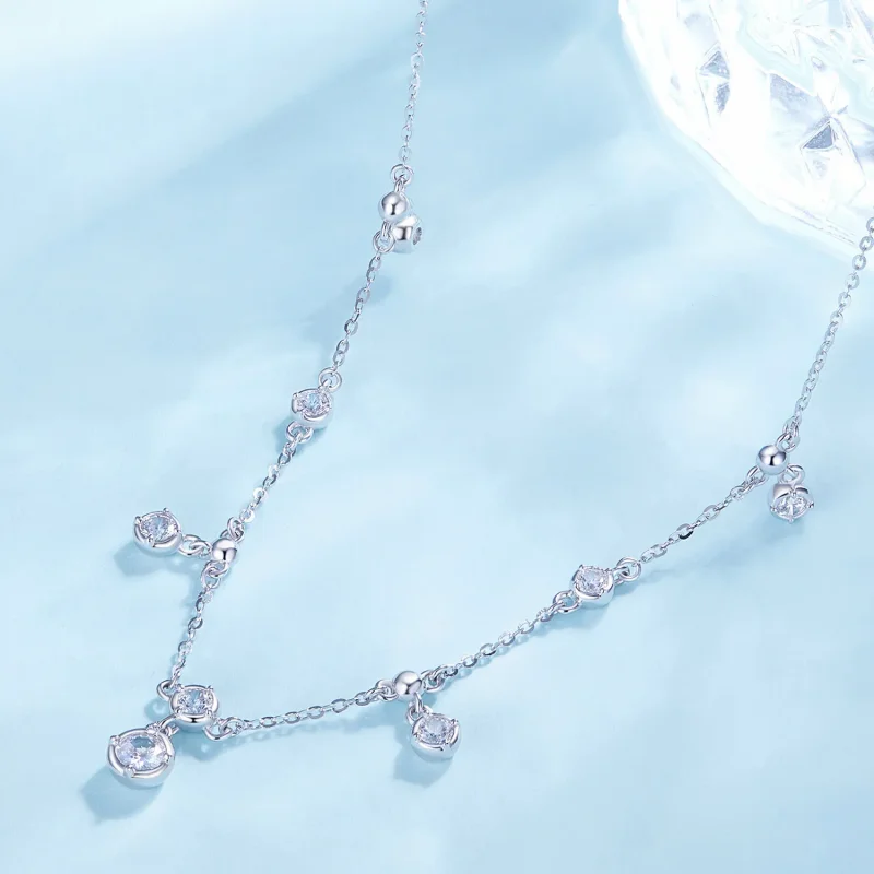 (bilde for) Pandora Style Sparkling Tassel Choker - BSN360 - Vis 3
