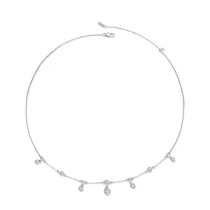 (bilde for) Pandora Style Sparkling Tassel Choker - BSN360