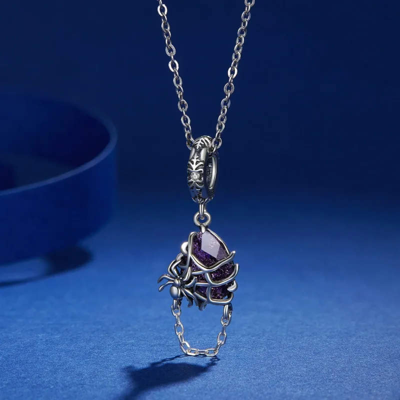 (bilde for) Pandora Style Spider Dangle - BSC913 - Vis 3