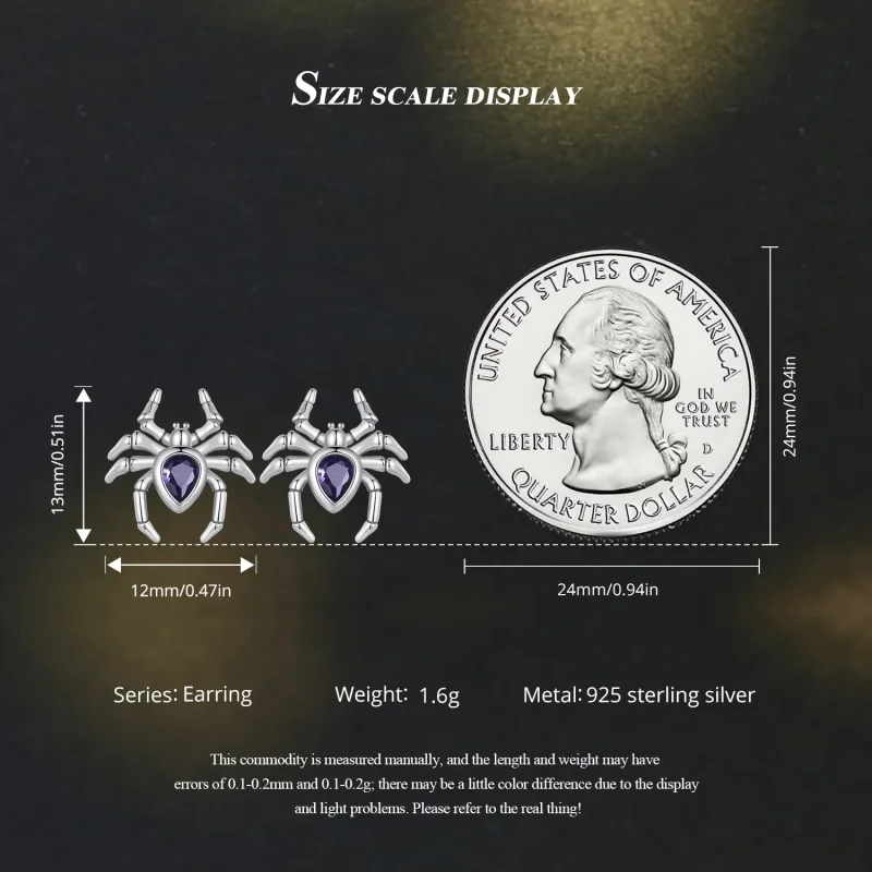 (bilde for) Pandora Style Spider Studs øredobber - BSE891 - Vis 7