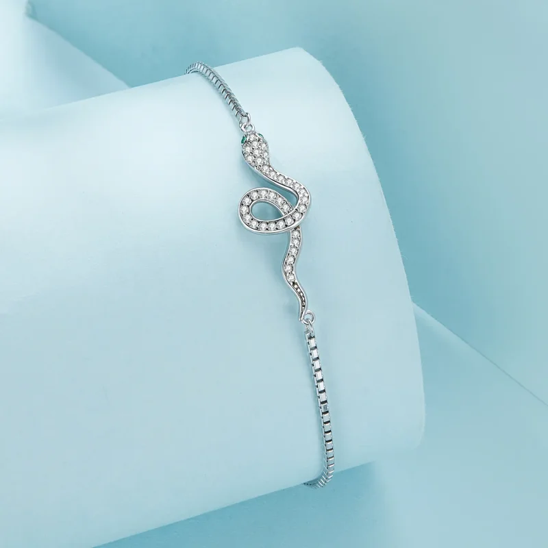 (bilde for) Pandora Style Spirit Snake Chain Armbånd - SCB261 - Vis 2