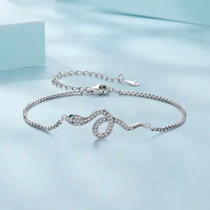 (bilde for) Pandora Style Spirit Snake Chain Armbånd - SCB261 - Vis 3