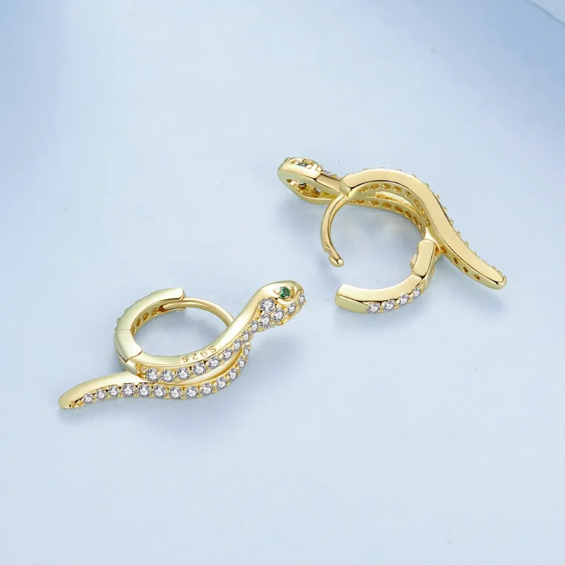 (bilde for) Pandora Style Spirit Snake Hoop øredobber - BSE669-B - Vis 4