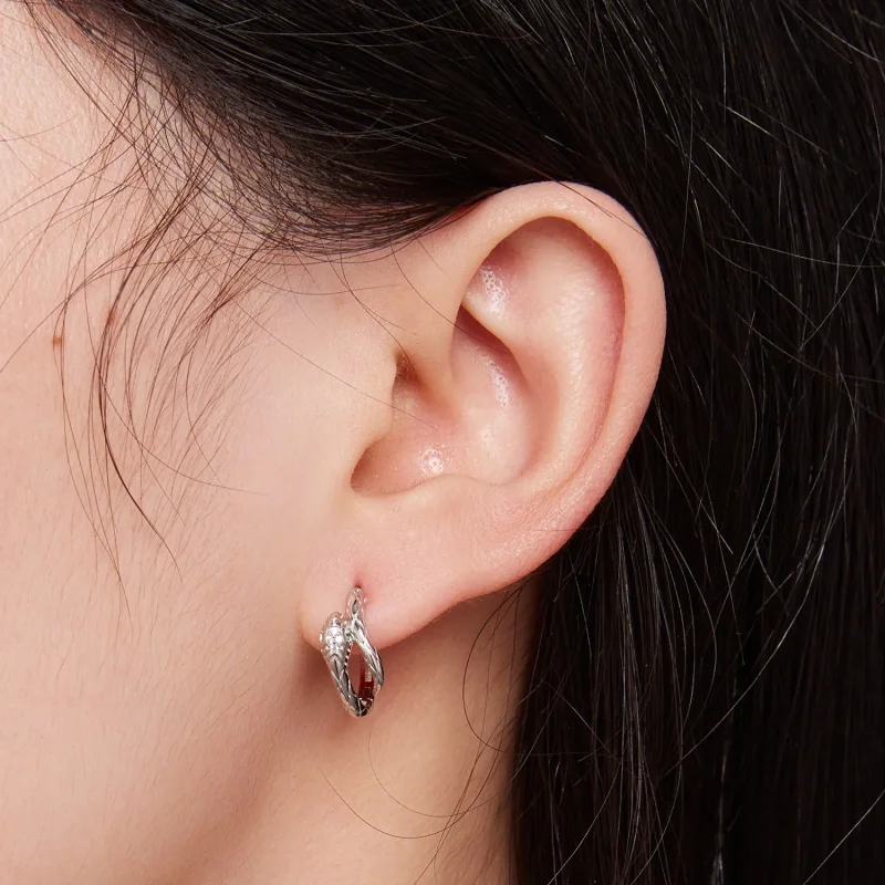 (bilde for) Pandora Style Spirit Snake Hoop øredobber - BSE818 - Vis 5