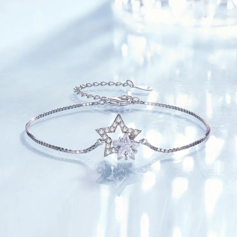 (bilde for) Pandora Style Star Chain Armbånd - BSB143 - Vis 2