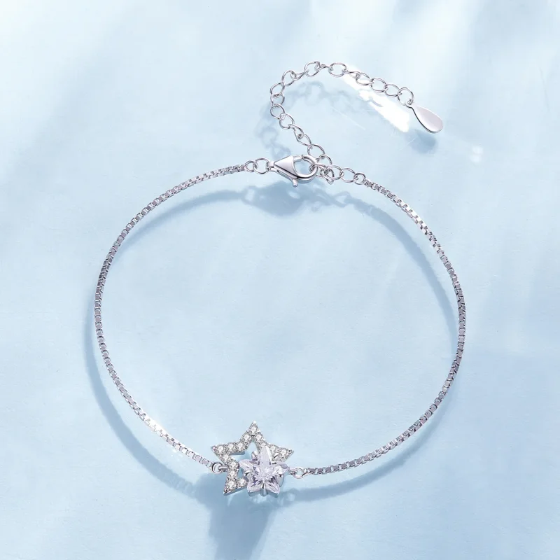 (bilde for) Pandora Style Star Chain Armbånd - BSB143 - Vis 3
