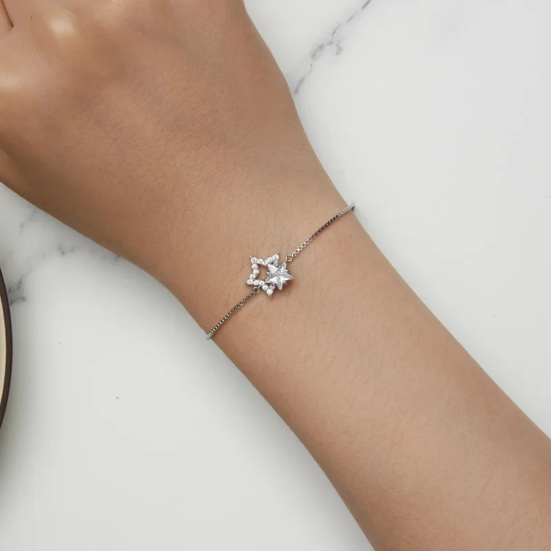 (bilde for) Pandora Style Star Chain Armbånd - BSB143 - Vis 5
