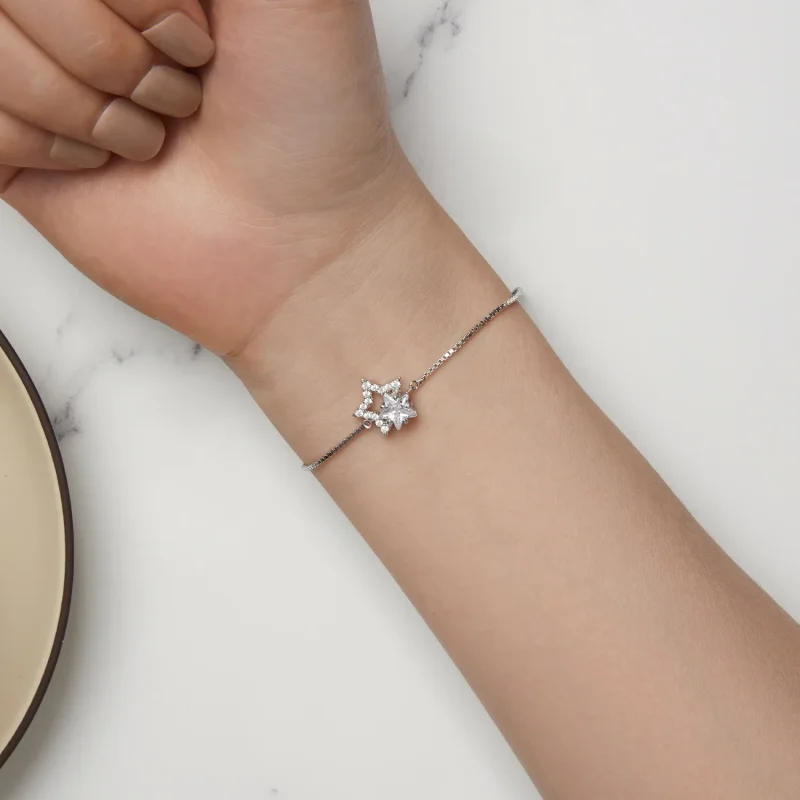 (bilde for) Pandora Style Star Chain Armbånd - BSB143 - Vis 6