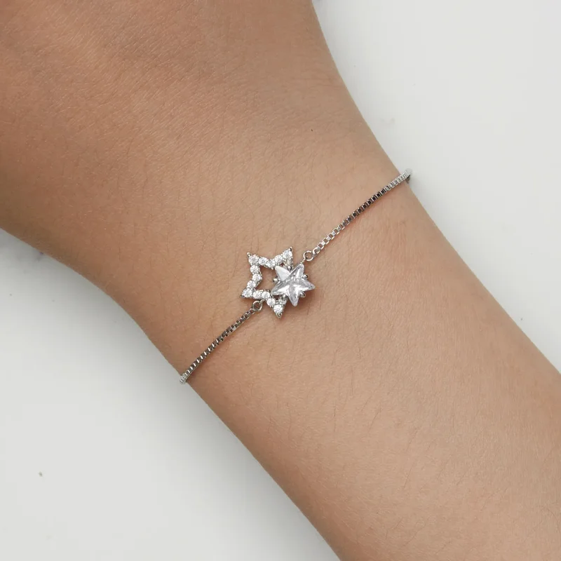 (bilde for) Pandora Style Star Chain Armbånd - BSB143 - Vis 7