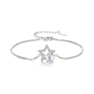 (bilde for) Pandora Style Star Chain Armbånd - BSB143