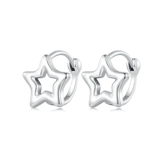 (bilde for) Pandora Style Star Hoop øredobber - BSE896