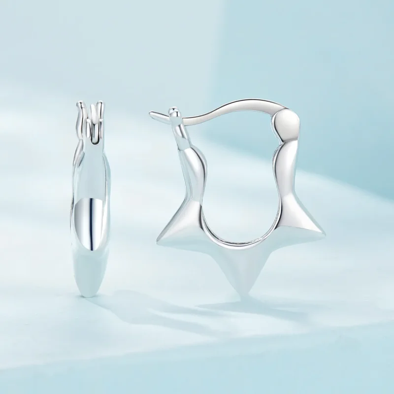 (bilde for) Pandora Style Star Hoop øredobber - SCE1615 - Vis 2