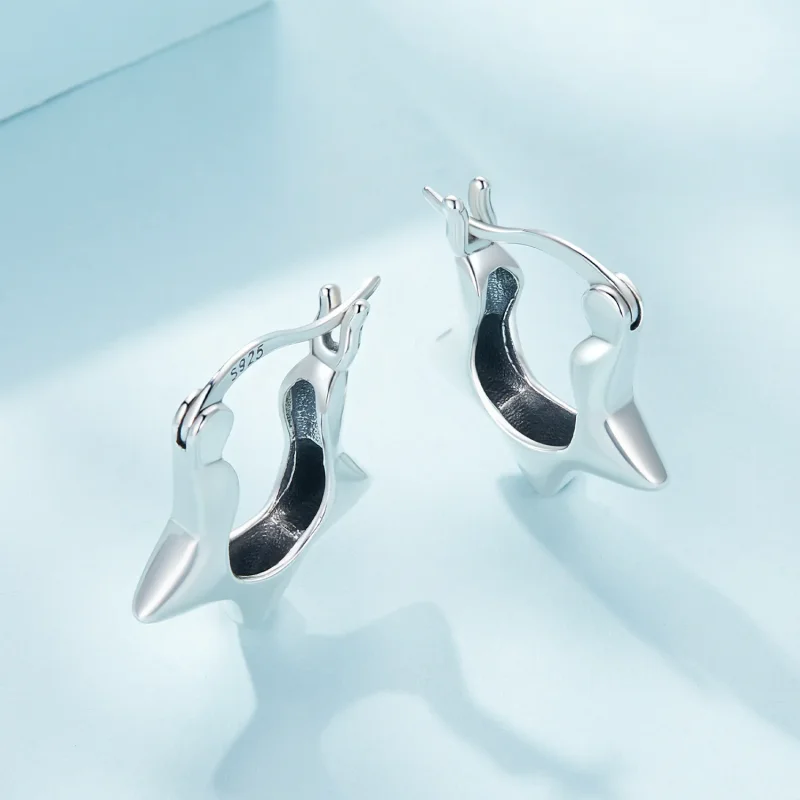 (bilde for) Pandora Style Star Hoop øredobber - SCE1615 - Vis 3