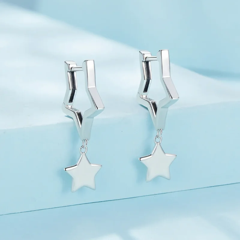 (bilde for) Pandora Style Star Hoop øredobber - SCE1621 - Vis 2