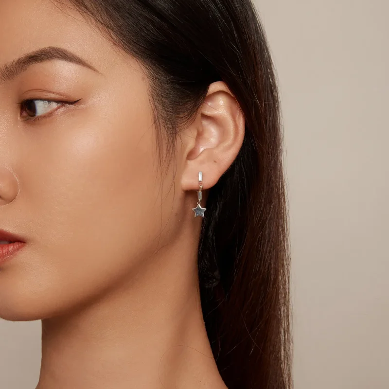 (bilde for) Pandora Style Star Hoop øredobber - SCE1621 - Vis 5