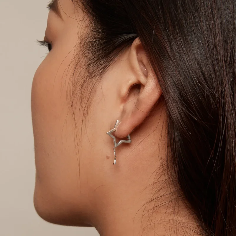 (bilde for) Pandora Style Star Hoop øredobber - SCE1621 - Vis 6