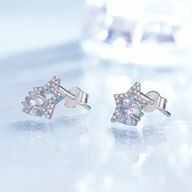 (bilde for) Pandora Style Star Studs øredobber - BSE878 - Vis 2