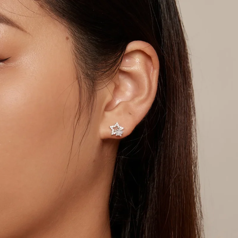 (bilde for) Pandora Style Star Studs øredobber - BSE878 - Vis 6