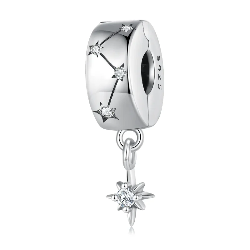 (bilde for) Pandora Style Starburst Circle Clip - BSC808 - Vis 3