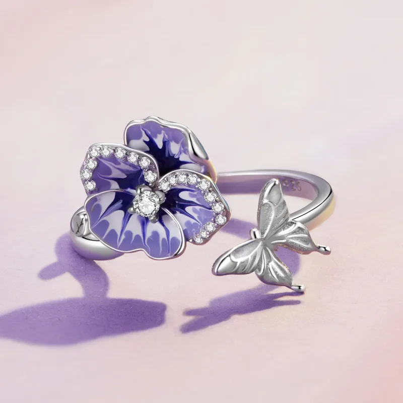 (bilde for) Pandora Style Stemorsblomstring - BSR452-E - Vis 3