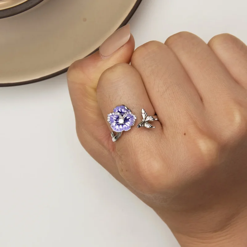 (bilde for) Pandora Style Stemorsblomstring - BSR452-E - Vis 6