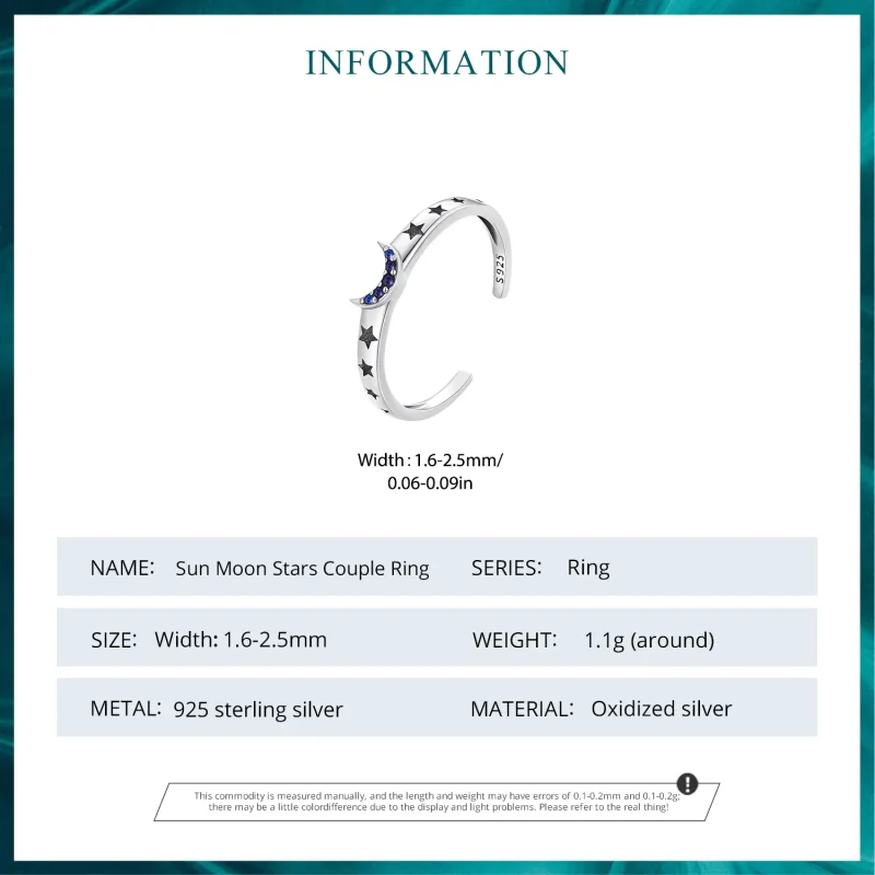 (bilde for) Pandora Style Sun, Moon and Stars Parring - BSR490-E - Vis 3