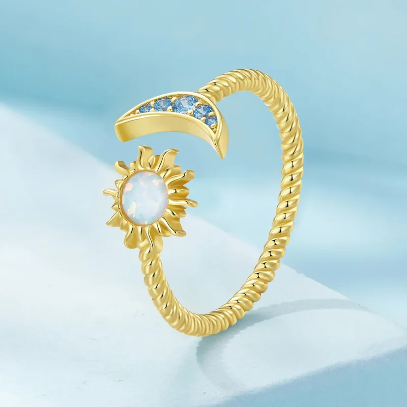 (bilde for) Pandora Style Sun, Moon and Stars åpen ring - SCR796-B - Vis 2