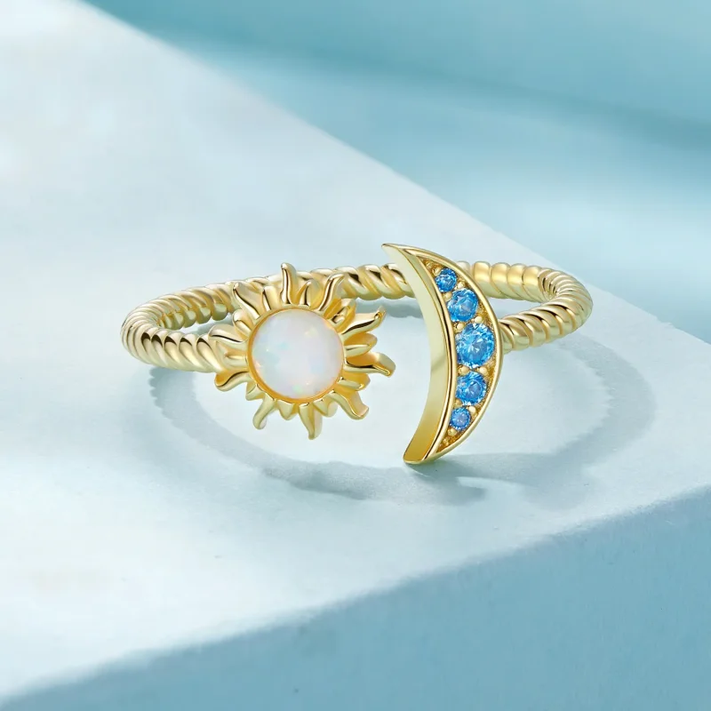 (bilde for) Pandora Style Sun, Moon and Stars åpen ring - SCR796-B - Vis 3