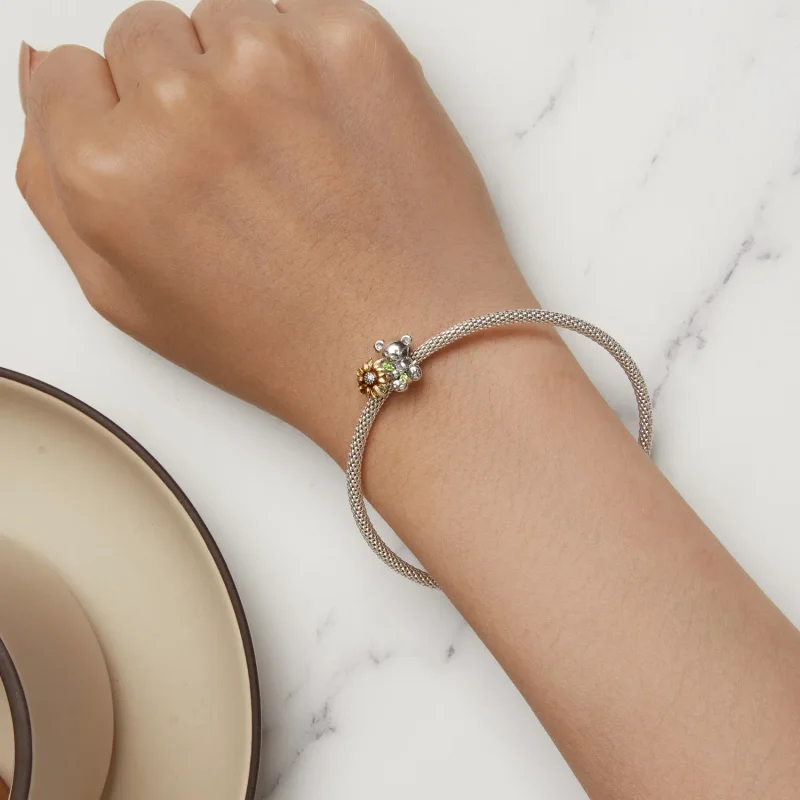 (bilde for) Pandora Style Sunflower and Bear Charm - SCC2560 - Vis 6