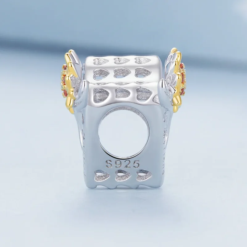 (bilde for) Pandora Style Sunflower Charm - BSC839 - Vis 3