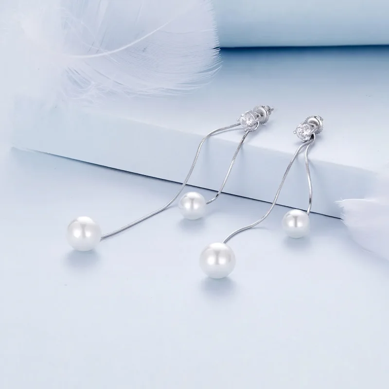 (bilde for) Pandora Style Tassel Beads Dingle øredobber - BSE890 - Vis 2