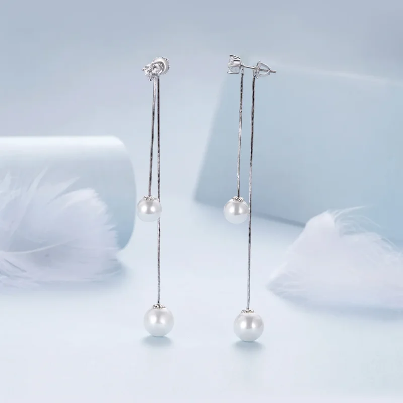 (bilde for) Pandora Style Tassel Beads Dingle øredobber - BSE890 - Vis 3