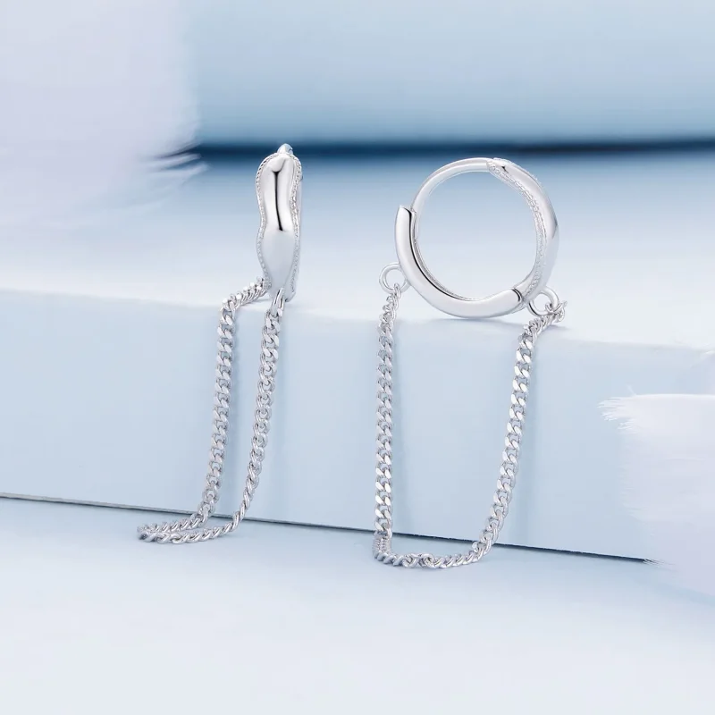(bilde for) Pandora Style Tassel Hoop øredobber - BSE897 - Vis 2