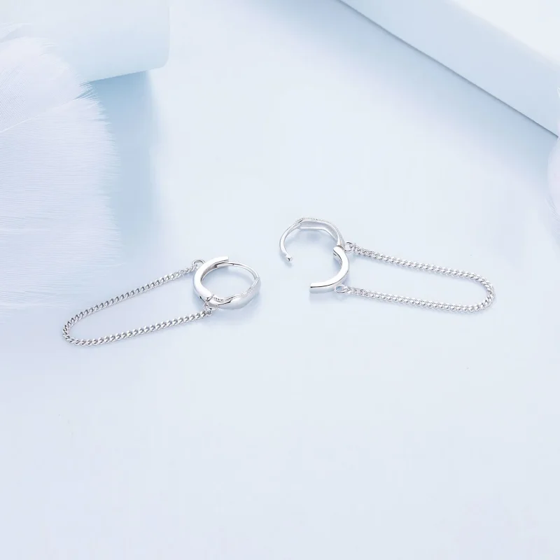 (bilde for) Pandora Style Tassel Hoop øredobber - BSE897 - Vis 4