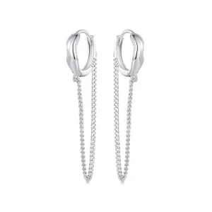 (bilde for) Pandora Style Tassel Hoop øredobber - BSE897