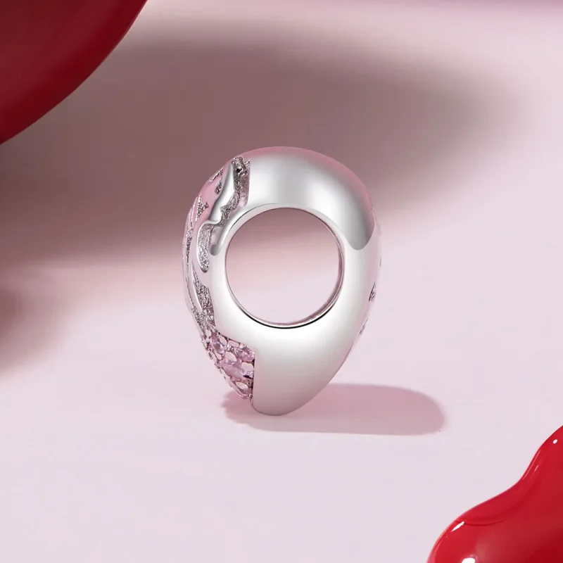 (bilde for) Pandora Style Thanksgiving Heart Charm - BSC923 - Vis 3