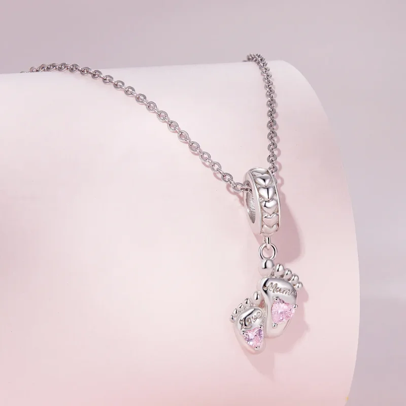(bilde for) Pandora Style The Footprints of Love Dangle - BSC825 - Vis 2