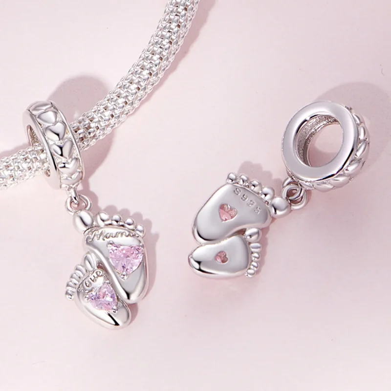 (bilde for) Pandora Style The Footprints of Love Dangle - BSC825 - Vis 4