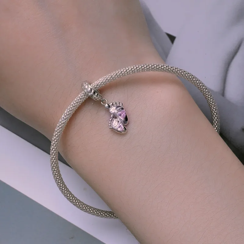 (bilde for) Pandora Style The Footprints of Love Dangle - BSC825 - Vis 5