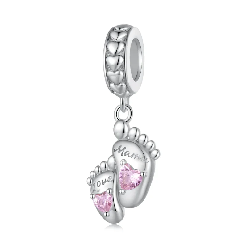 (bilde for) Pandora Style The Footprints of Love Dangle - BSC825 - Vis 6